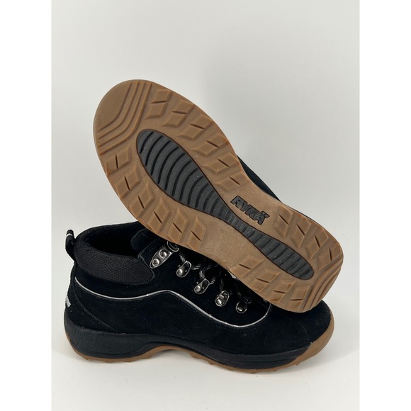 Ryka Terrain Boot Black Suede Leather Ankle Hiking Boots Women's Size 7M - Picture 5 of 6